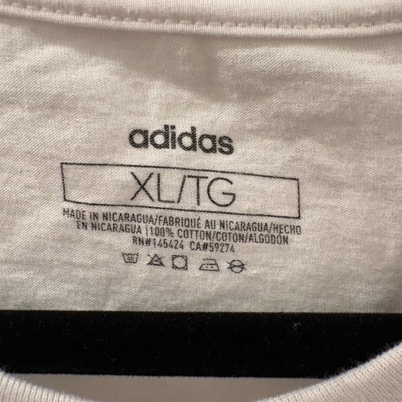 Men's XL White Adidas Short Sleeve T-Shirt- Brand New w Tags - Picture 2 of 6